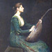 Detail of Lady with Lute by Dewing in the National Gallery, September 2009