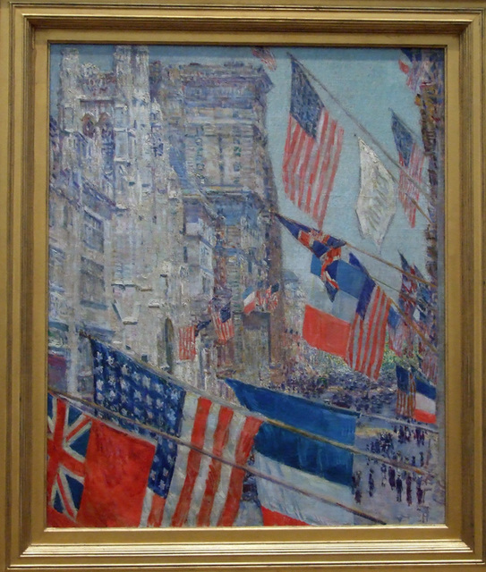 Allies Day: May 1917 by Childe Hassam in the National Gallery, September 2009