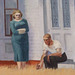 Detail of Cape Cod Evening by Hopper in the National Gallery, September 2009