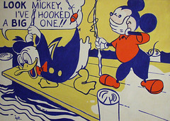 Detail of Look Mickey by Roy Lichtenstein in the National Gallery, September 2009