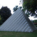 Four Sided Pyramid by Sol Lewitt in the National Gallery Sculpture Garden, September 2009
