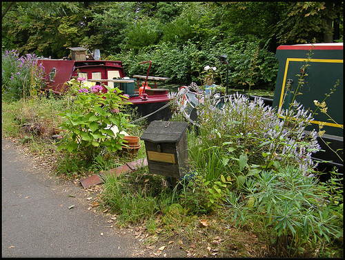 canal boat letter boxes