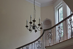 Chandelier and Staircase – Westlands Building, Sarah Lawrence College, Bronxville, New York