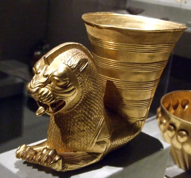Vessel Terminating in the Forepart of a Fantastic Leonine Creature in the Metropolitan Museum of Art, February 2008