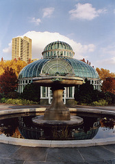 The Palm House & Fountain at the Brooklyn Botanical Garden, Nov. 2006