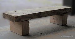 #1 Bench converted from massive old wood lintel