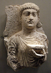 Gravestone with a Draped Young Man Holding a Bowl from Palmyra in the Metropolitan Museum of Art, August 2007