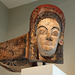 Etruscan Painted Terracotta Antefix with the Head of a Woman in the Metropolitan Museum of Art, Sept. 2007
