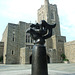 Sculpture in front of the Firestone Library, Princeton University, August 2009