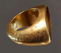 Etruscan Gold Ring from the Bolsena Tomb of a Wealthy Woman in the Metropolitan Museum of Art, Sept. 2007