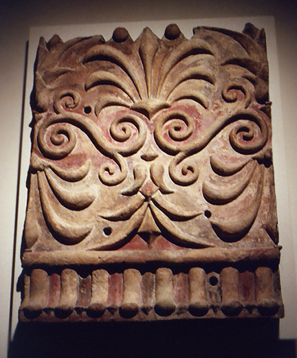 Etruscan Architectural Terracotta Relief in the Metropolitan Museum of Art, April 2007