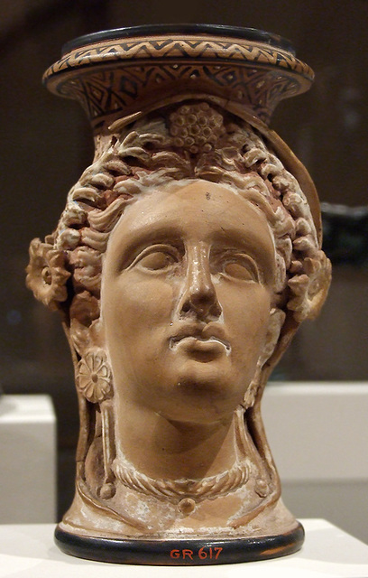 Etruscan Terracotta Oinochoe in Form of a Woman's Head in the Metropolitan Museum of Art, February 2008