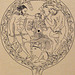 Detail of a Drawing of an Etruscan Bronze Mirror with Odysseus, Circe, and Elpenor in the Metropolitan Museum of Art, November 2010