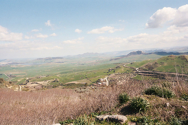 View of the Landscape Surrounding the Site of Morgantina, March 2005