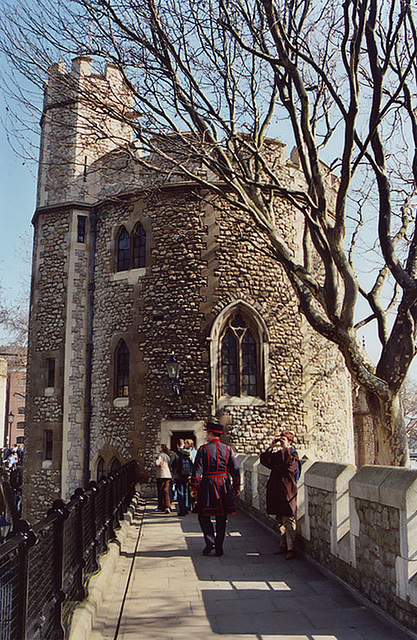 Walkway Between Towers at the Tower of London, March 2004