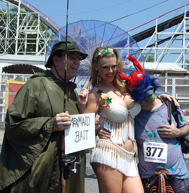"Mermaid Bait" at the Coney Island Mermaid Parade, June 2008