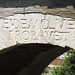 Inscription on the Pons Fabricius in Rome, June 2012