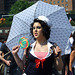 Sailor Girl with a Lollypop and an Umbrella at the Coney Island Mermaid Parade, June 2008