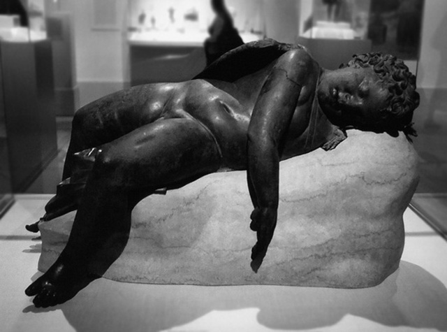 Sleeping Eros Sculpture in the Metropolitan Museum of Art, April 2007