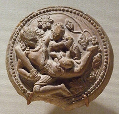 Roundel with a Racing Male Deity Cradling his Consort in the Metropolitan Museum of Art, September 2010