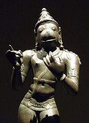 Detail of Standing Hanuman in the Metropolitan Museum of Art, March 2009