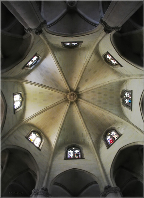 Basilica Ceiling, Church Of The Sacred Heart, Barcelona (Temple Expiatori del Sagrat Cor)