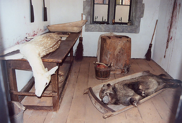 Butcher Room in the Tudor Kitchens of Hampton Court Palace, 2004