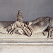 Reclining Woman on a Sarcophagus in the Baths of Diocletian in Rome, Dec. 2003