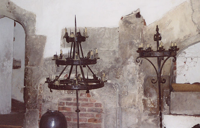 Chandelier in the Tudor Kitchens at Hampton Court Palace, 2004