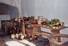 Table with Pottery in the Tudor Kitchens at Hampton Court Palace, 2004