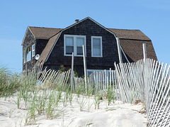 Beach House and Fence on Fire Island, June 2007