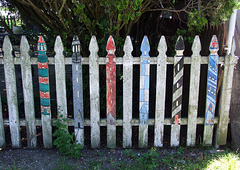 Painted Fence on Sands Lane in Seaford, May 2010