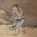 Detail of the Hanging Scroll "Returning Home Through the Snow" by Dai Jin in the Metropolitan Museum of Art, April 2009