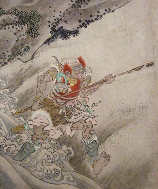 Detail of the Handscroll Searching Mountain for Demons by Zheng Zhong in the Metropolitan Museum of Art, March 2009