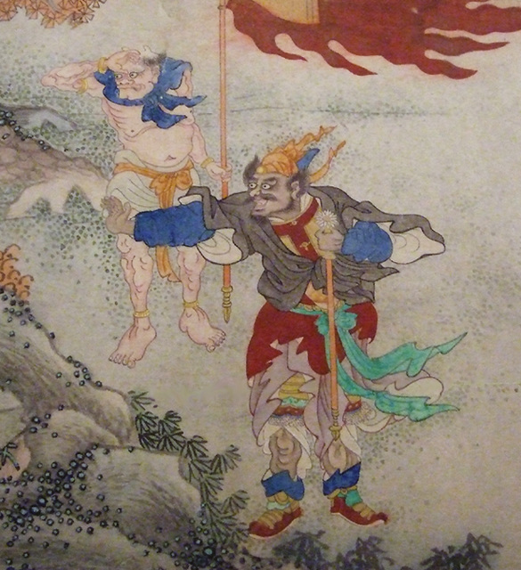 Detail of the Handscroll Searching the Mountains for Demons by Zheng Zhong in the Metropolitan Museum of Art, March 2009