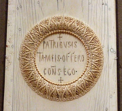 Detail of one of the Ivory Panels of a Consular Diptych in the Metropolitan Museum of Art, August 2007