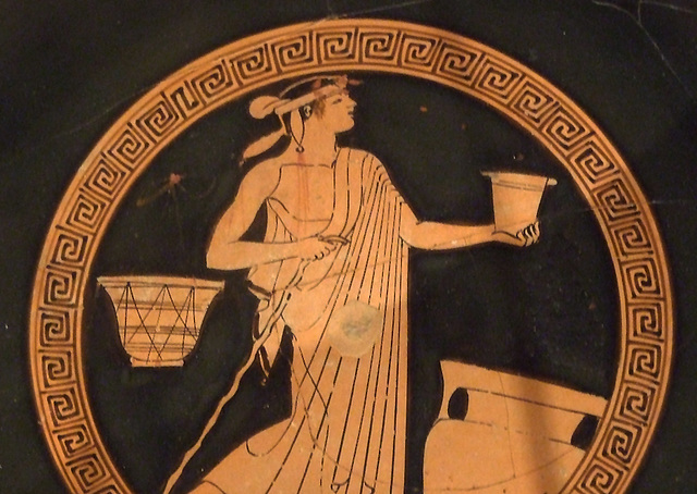 Detail of a Terracotta Kylix Attributed to the Brygos Painter in the Metropolitan Museum of Art, April 2011