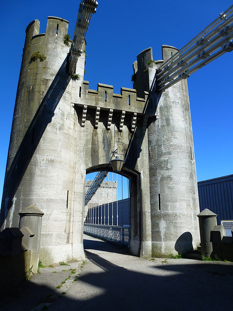 conwy suspension bridge, gwynedd