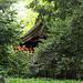 The Shinto Shrine Behind the Trees in the Japanese Garden in the Brooklyn Botanic Garden, June 2012