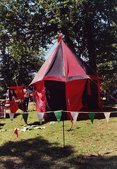 Mistress Brianna McBain's Red and Black Tent at the Peekskill Celebration, Aug. 2006