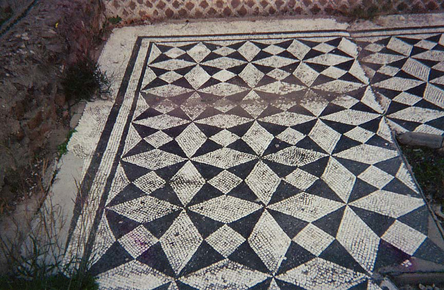 Black and White Mosaic Floor from Hadrian's Villa, 2003