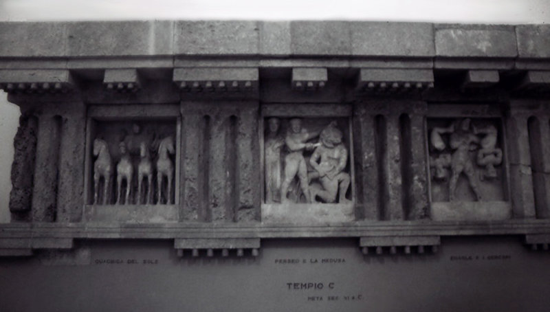 Metopes of Temple C at Selinus in the Palermo Archaeology Museum, March 2005