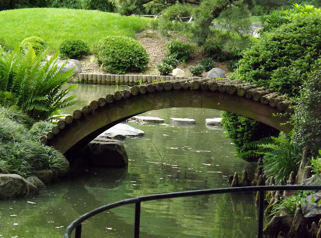Bridge in the Japanese Garden in the Brooklyn Botanic Garden, June 2012