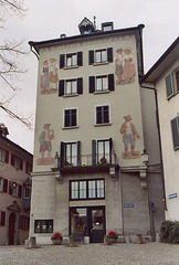 Store with Painted Facade in Zurich, 2003
