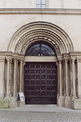 Door to the Grossmunster Church in Zurich, Nov. 2003