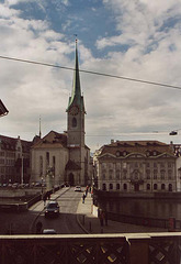 View of the Frauenkirche in Zurich, November 2003