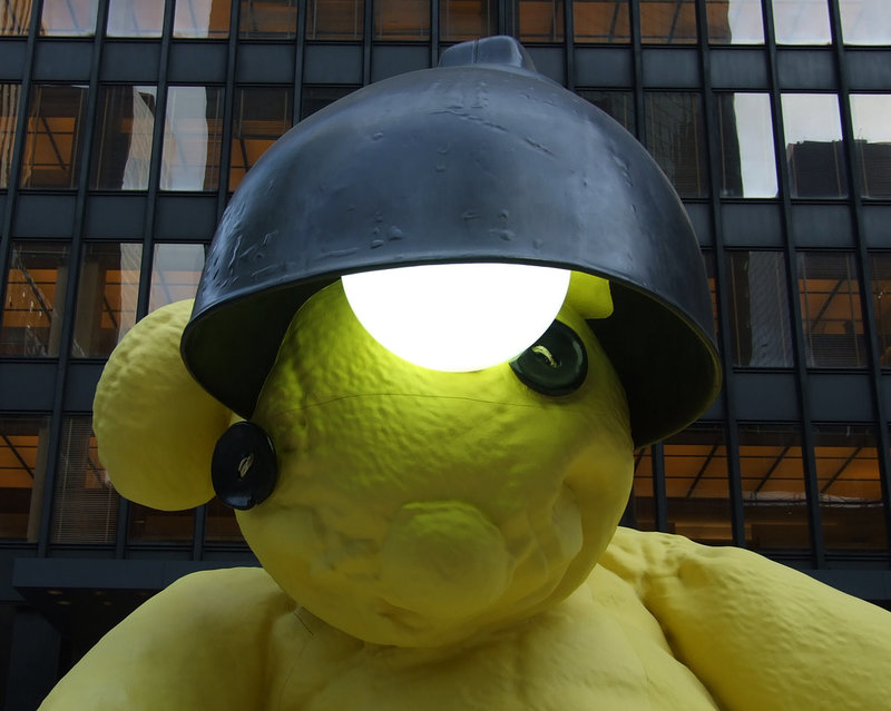Detail of Untitled (Lamp/Bear) by Urs Fischer, May 2011