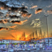 SAINT-RAPHAEL: Levé de soleil sur le port.