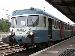BESANCON: Arrivé de la locomotive 2869 en gare de Besançon Viotte.
