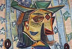 Detail of Dora Maar in an Armchair by Picasso in the Metropolitan Museum of Art, November 2008